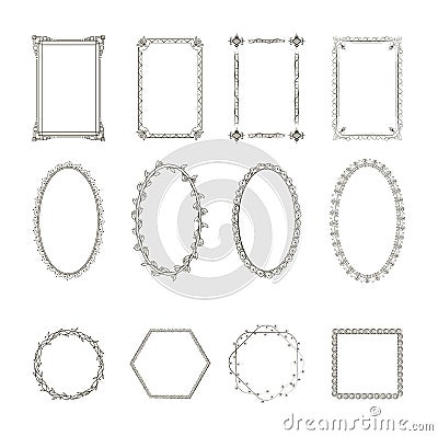 Decorative frames. Retro ornamental frame Vector Illustration